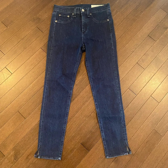Rag & Bone Capri Jeans size 25/23L dark wash - Picture 1 of 7